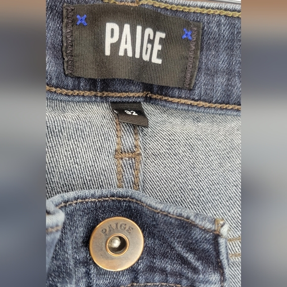 Paige Premium Denim Jeans - Classic Medium Wash Size 32 - Picture 3 of 3